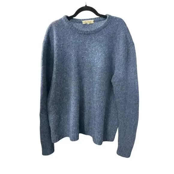 Madewell XL Blue Merino Wool Alpaca Blend Sweater Cozy Luxe Minimal - Picture 2 of 5